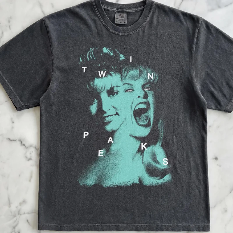 Laura Palmer Twin T-Shirt, Retro Peaks TV Show Grunge Graphic Tee