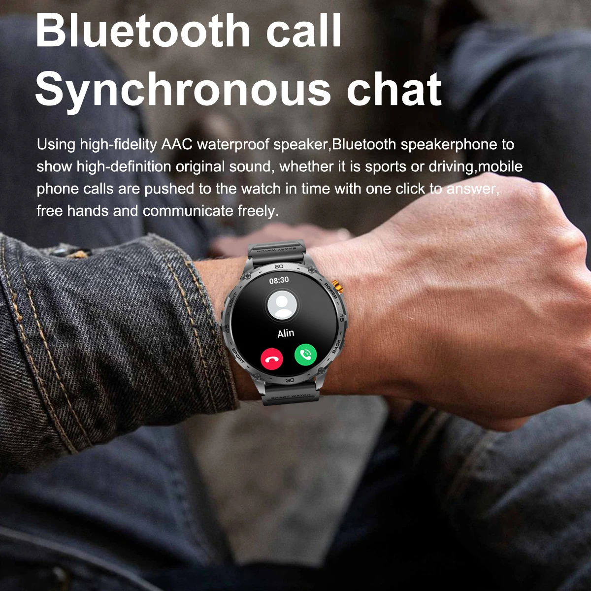 Nova tela amoled das mulheres dos homens lanterna ao ar livre relógio inteligente azul dente chamada esportes rastreador de fitness monitor saúde smartwatch