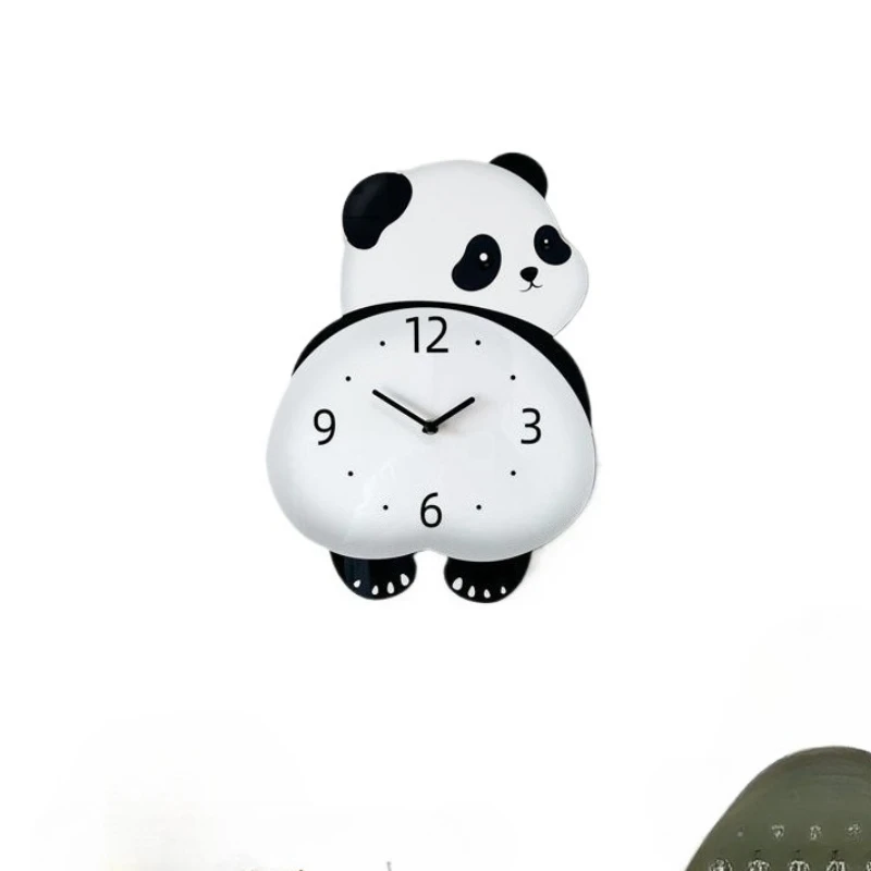 Creative Swing Panda Simple Foot Wall Clock Living Room Home Silent Dining Room Wall Clock Bedroom Clock - view 6