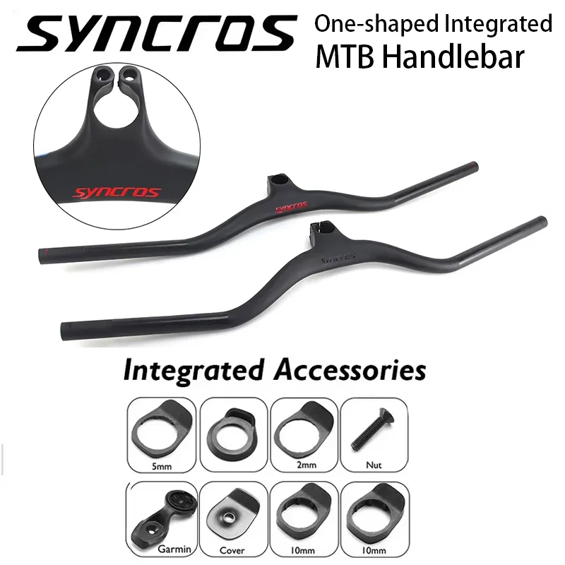 

Syncros MTB Bicycle Integrated Carbon Fiber Handlebar With Stem FRASER IC SL -8/-17/-25 Degree 60*740mm Mountain Bike Parts