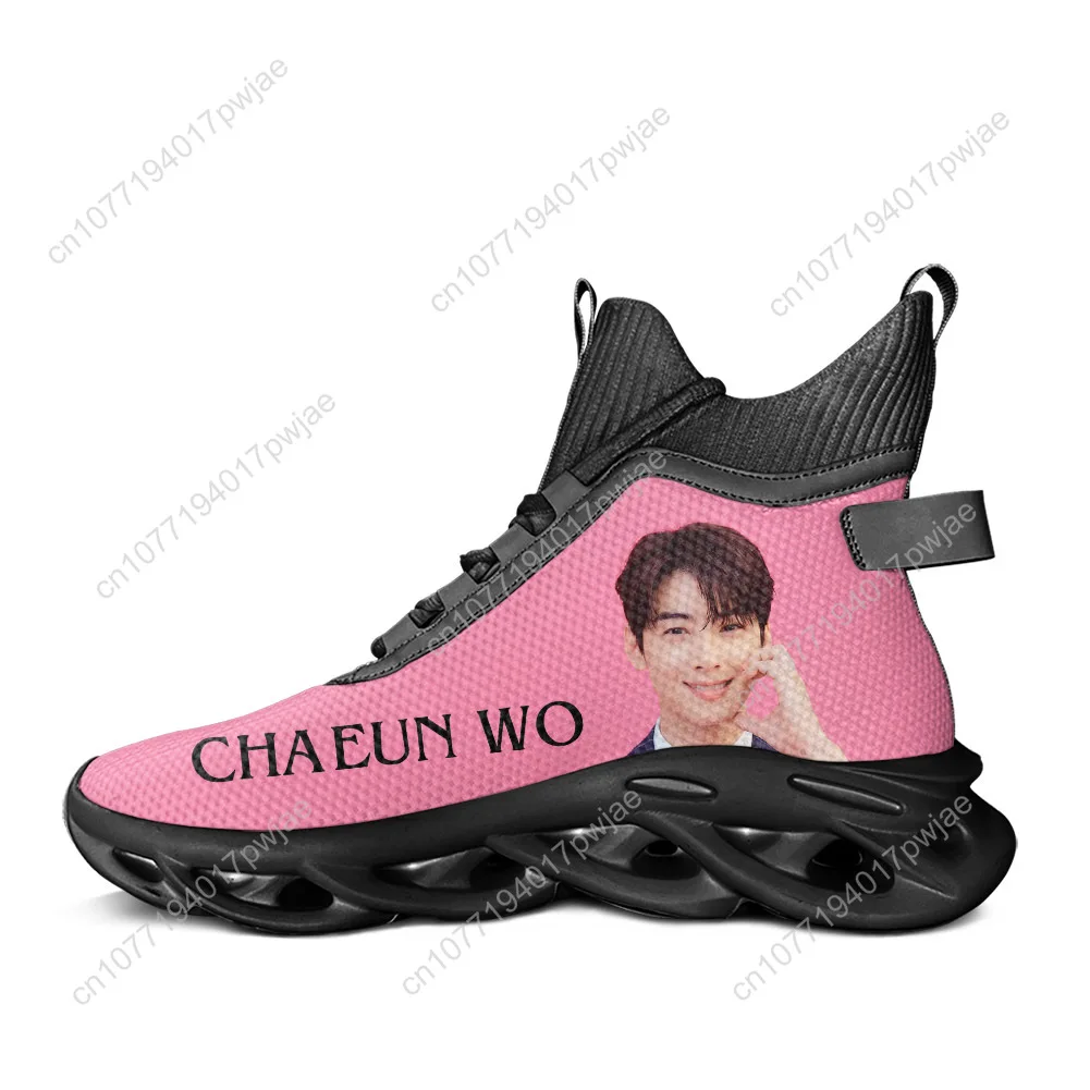 KPOP Cha EunWoo High Top Flats Sneakers Mens Womens Sports Hiking Travel Shoes Running Shoes Travel Custom Shoes