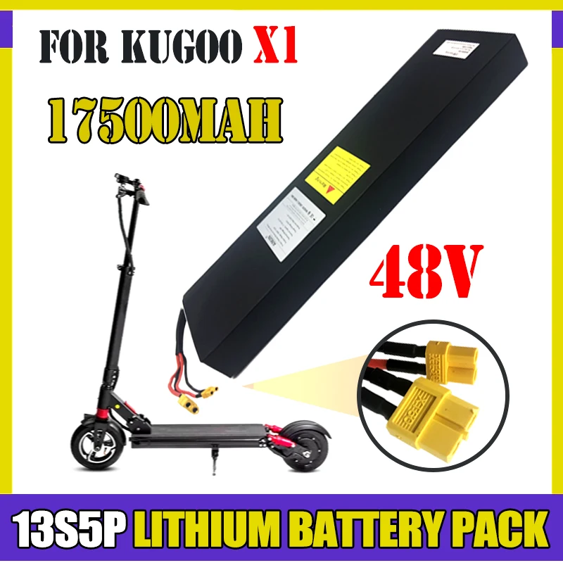 48V 17500mAh Scooter Battery for Kugoo X1/X1 Plus 48V  13s5p 17.5Ah Lithium Battery pack with BMS ﻿