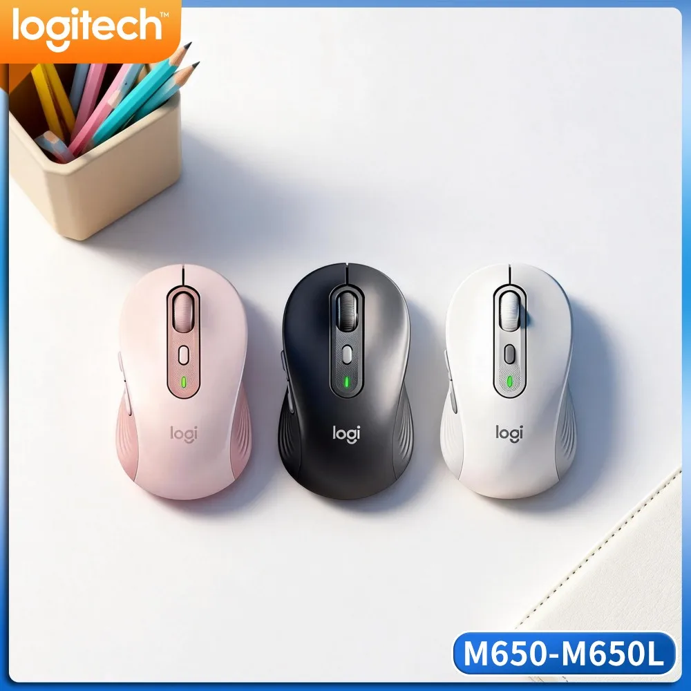 Logitech M650/M650L Ergonomic Mouse - Recycled Plastic Build, Smartwheel Speed Modes, 5 Custom Buttons, 10M Range