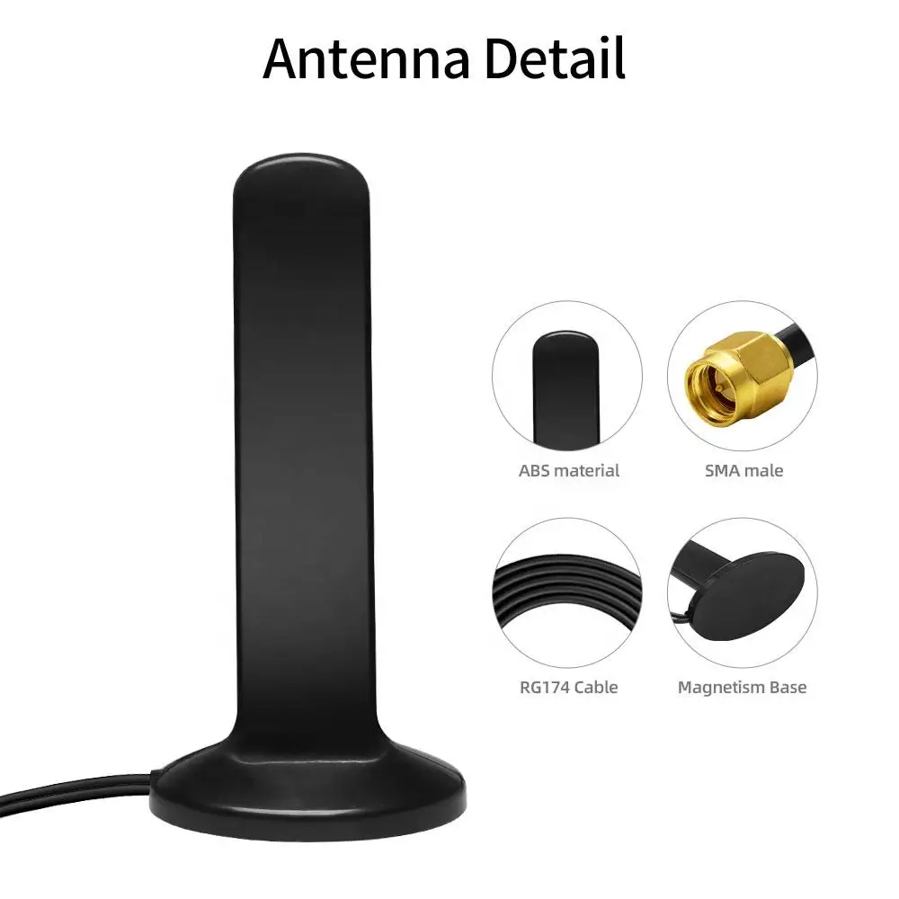 GSM 4G 5G Antenna 600-6000MHz 12dBi High Gain Omni Magnetic Base Aerial SMA Male TS9 CRC9 for ZTE CPE Huawei WIFI Router Modem