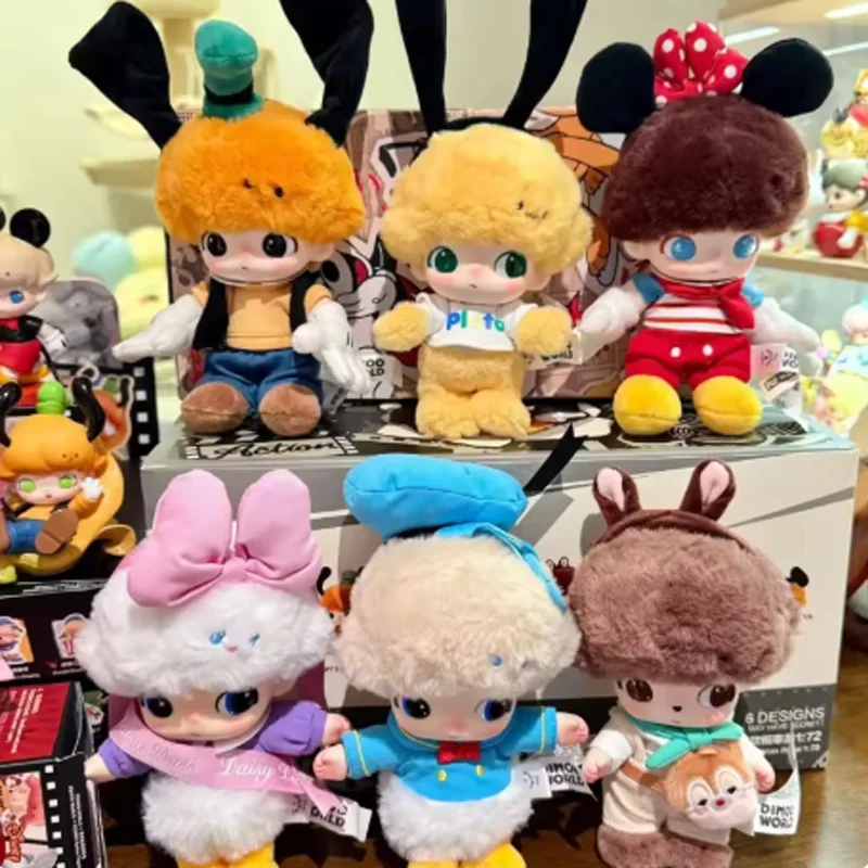 

1:1 High Quality Dimoo World Series Vinyl Plush Keychain Blind Box Anime Figure Dolls Surprise Toys Cute Backpack Pendants Gift