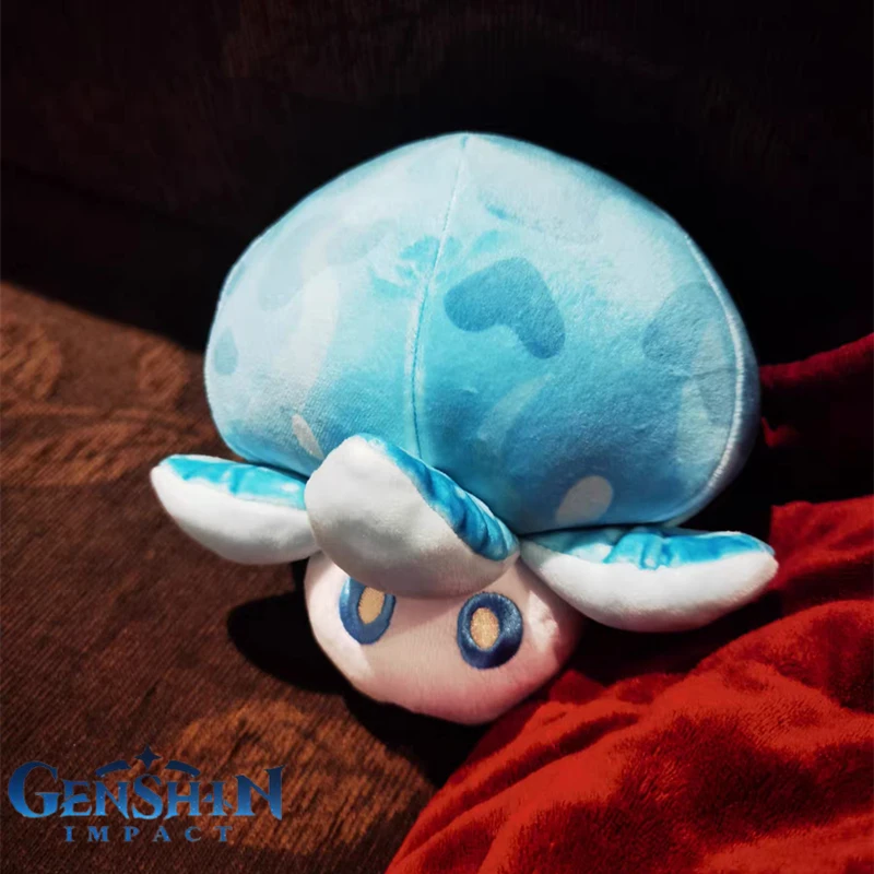 Original Game Genshin Impact Merch Mihoyo Authentic Q Version Fungus Plus Kawyai Doll Small Pillow Room Decorative Kids Gifts