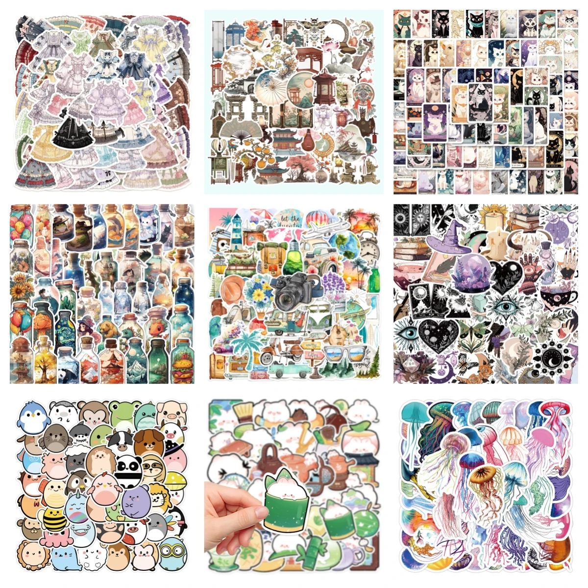 

10/30/50PCS New Cute and Fresh Lolita Graffiti Stickers Mobile Phone Laptop DIY Skateboard Decorative Gift Helmet Cup Wholesale