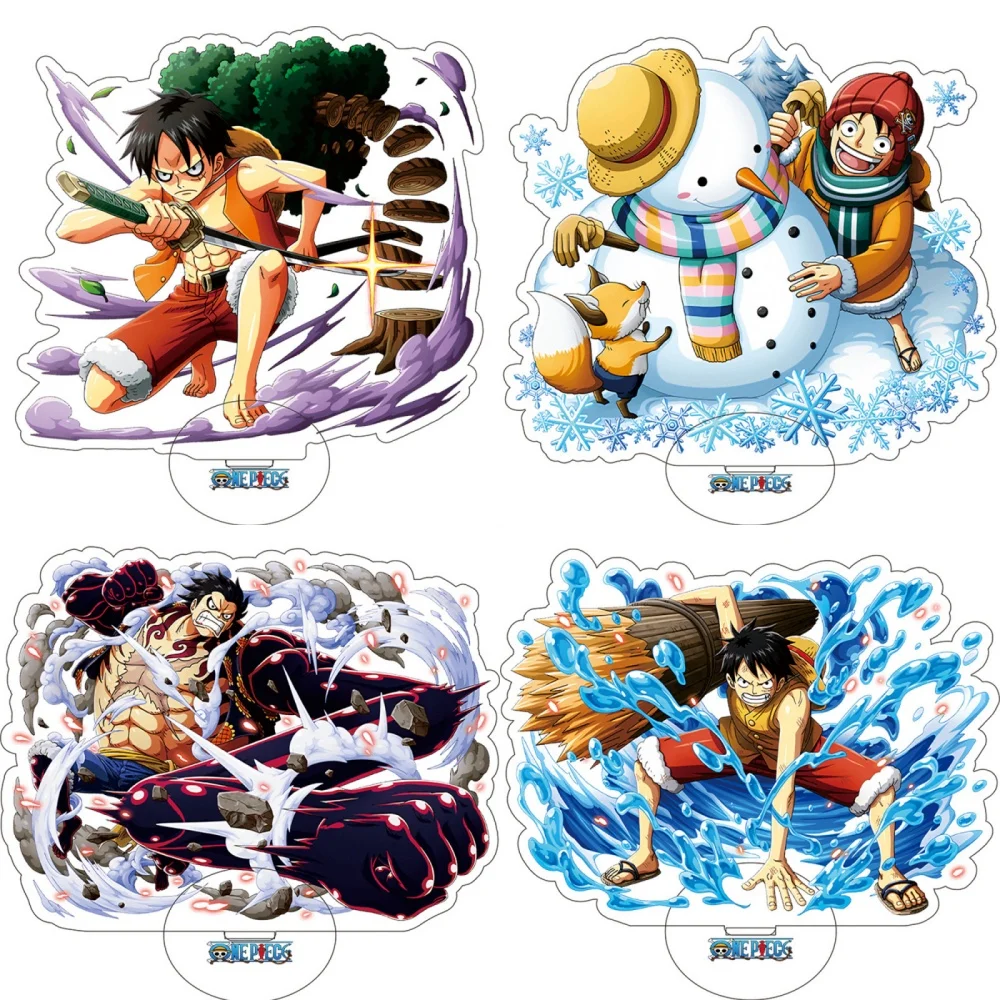 Hot Anime One Piece Acrylic Stand Model Figure Cosplay Plate Holder Topper Birthday Fans Christmas Desk Decor Plate Gift