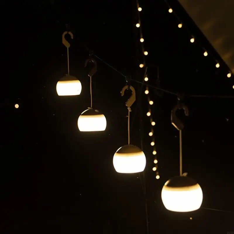 Q22F Przenośna LED LAMPING LATHINT Miękkie światło wielofunkcyjne wisząca atmosfera lampa namiot Nocne światło nocne na zewnątrz