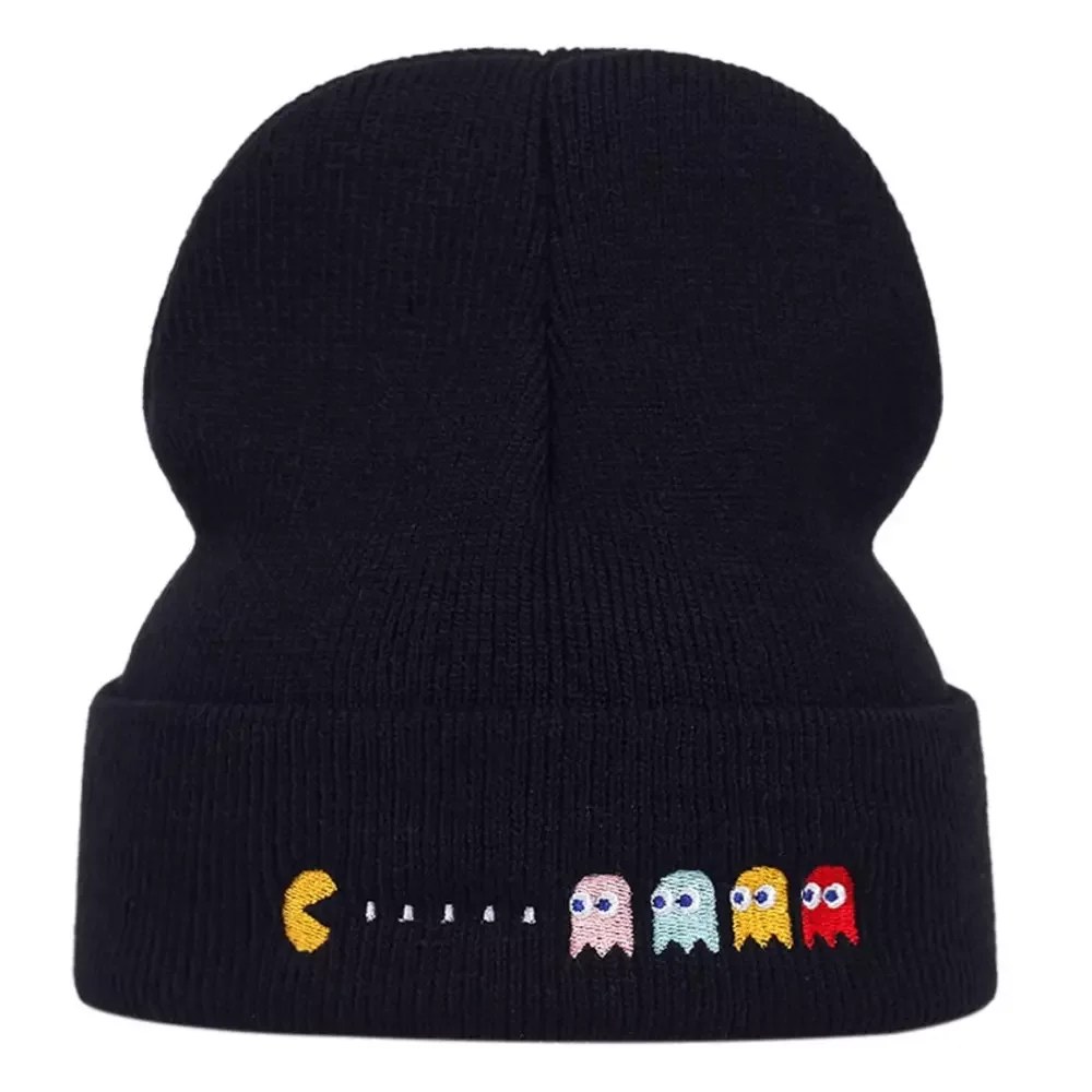 New Retro Old Video Game Beanie Hat Vintage Gamer Pac Games Cartoon Gaming Cap