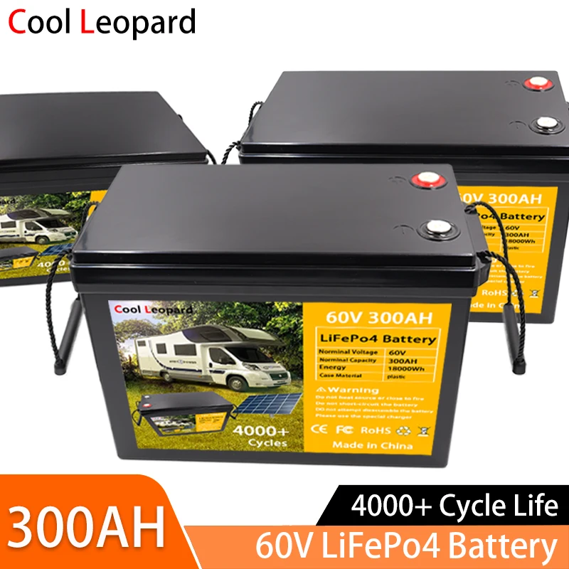 

60V 300Ah LiFePO4 Battery,With Built-in BMS Solar Battery,For RV, Solar Boat,Sightseeing Vehicle,Outdoor Power Etc...