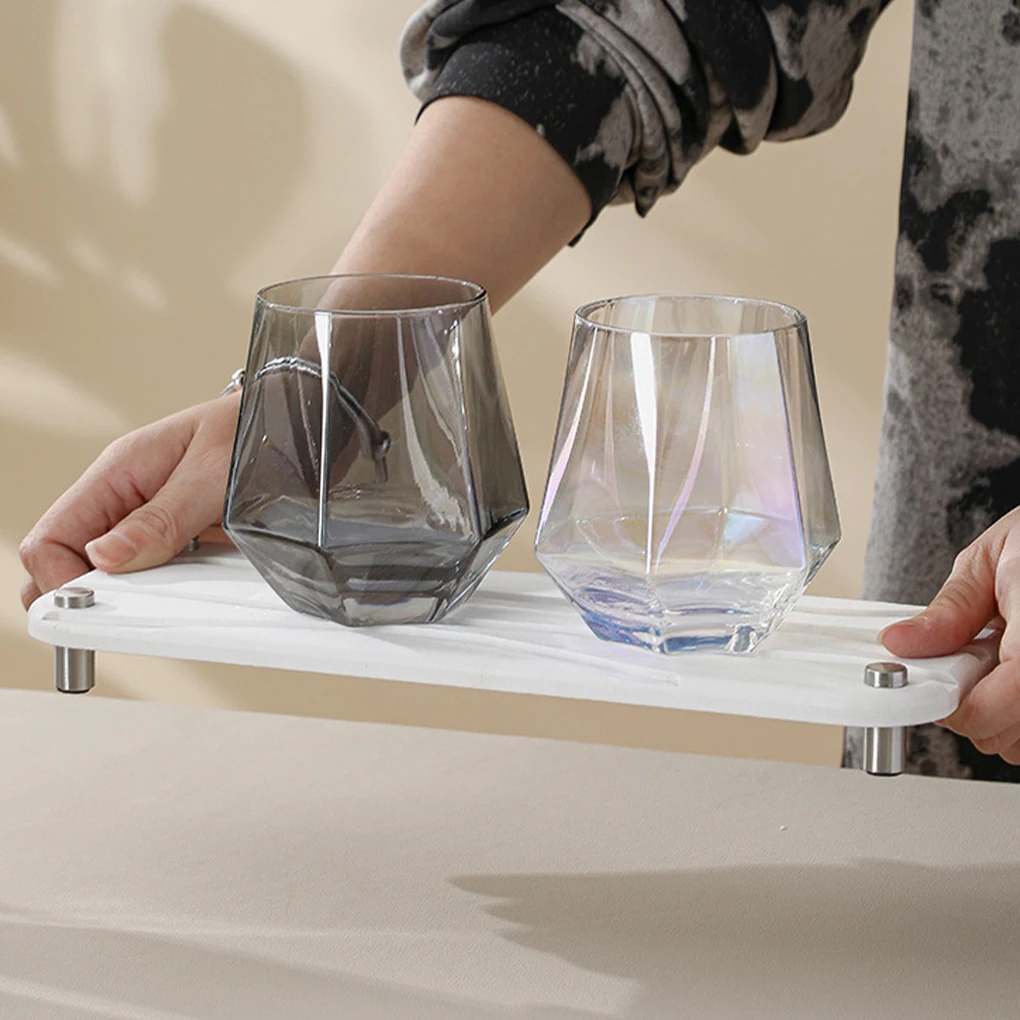 Space-saving Vanity Trays Diatomite Multi-functional Wide Applications Excellent Water Absorbent White