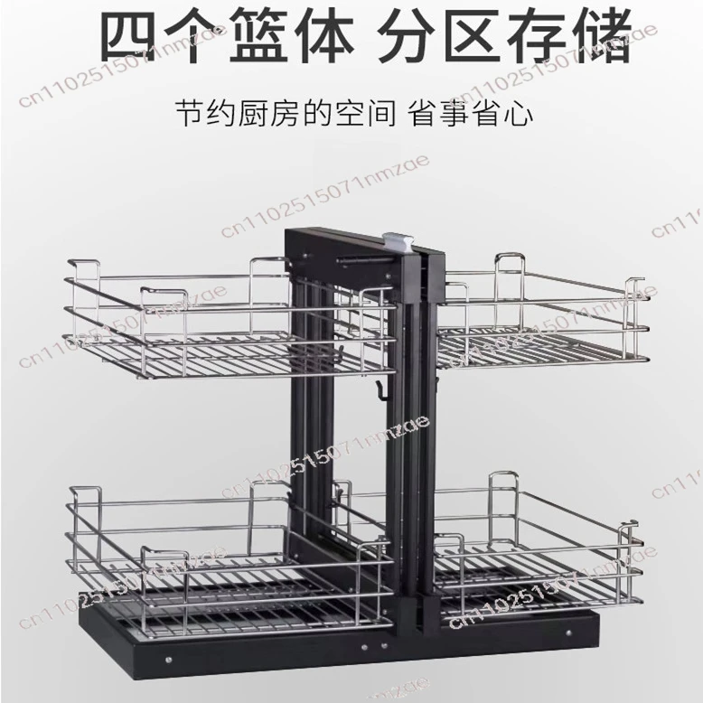 Stainless Steel Corner Kitchen Cabinet Organizer Expandable Storage Basket Corner Cabinet Accessory
