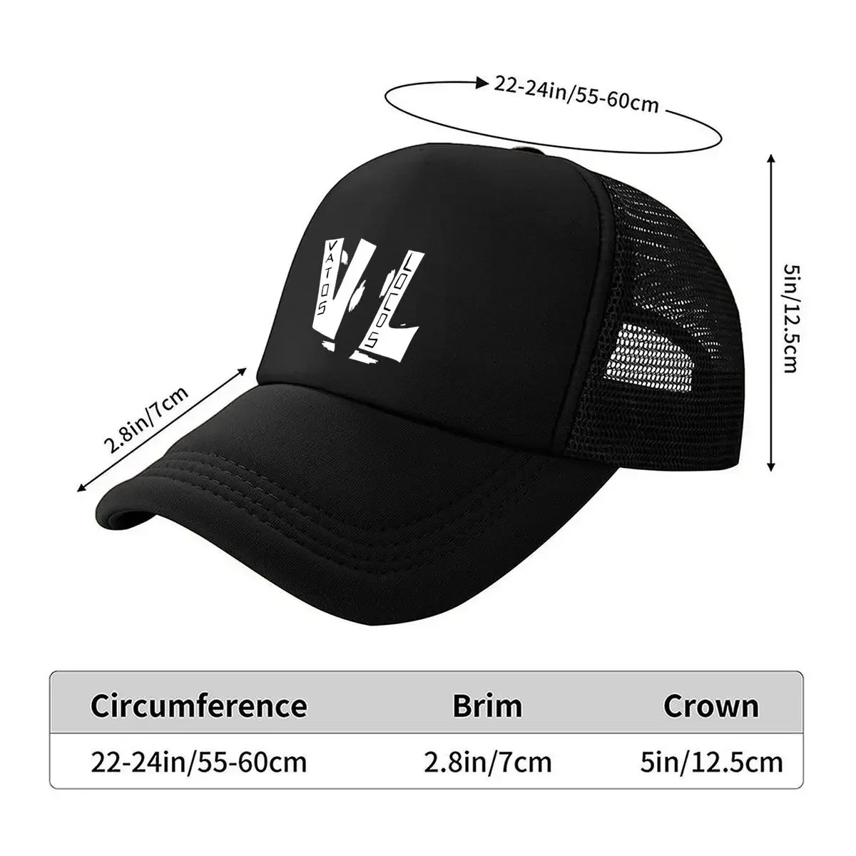“Vatos Locos Edgy, Text - Themed Art Design” Mesh Baseball Cap