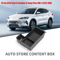 For BYD Seal U Sealion 6 Song Plus DM-i 2025 Right Hand Drive Armrest Storage Box ABS Car Organizer Accessories Tidying