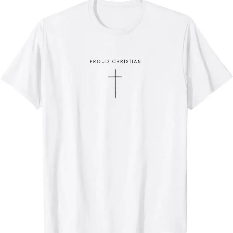 

Гордый христианский минималистичный крест, религиозная футболка с Иисусом
