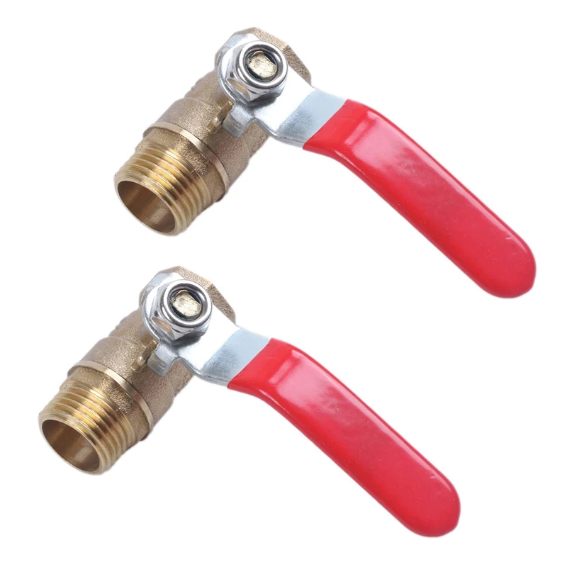 

2X Male To Female M/F Thread 1/2 Inch Full Port Brass Water Ball Valve