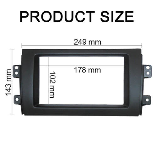 Imagen 2 del producto Panel de montaje de doble Din para coche, Radio Estéreo, DVD, marco de bisel, para Suzuki SX4, Fiat Sedici