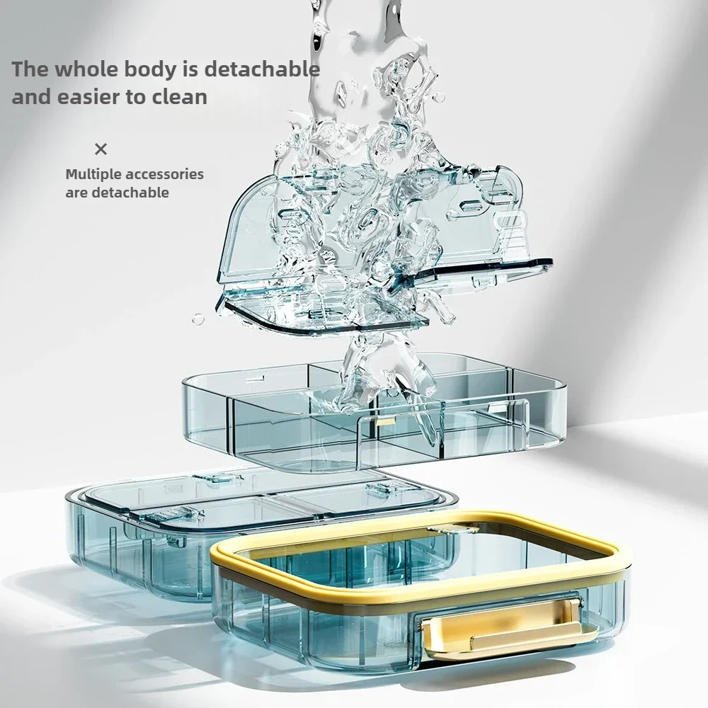 4 شبكات عبر طباعة حبة صندوق صندوق دواء في الهواء الطلق المنزل حبة حالة المحمولة البسيطة البلاستيك حبوب منع الحمل تخزين جيب شفاف جديد