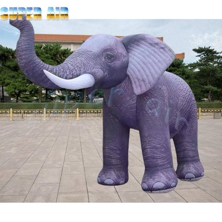 Elefante inflable de nacionalidad modelo de dibujos animados de gran oferta de diseño de moda para decoración al aire libre