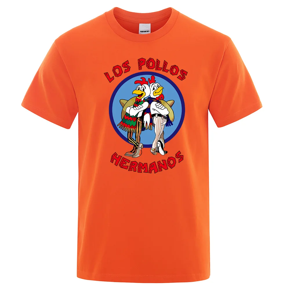 Los pollos hermanos lustig bedrucktes T-Shirt Männer Mode lässig kurze Ärmel Sommer Baumwolle atmungsaktiv T-Shirt Huhn Brüder T-Shirt – Detail 8