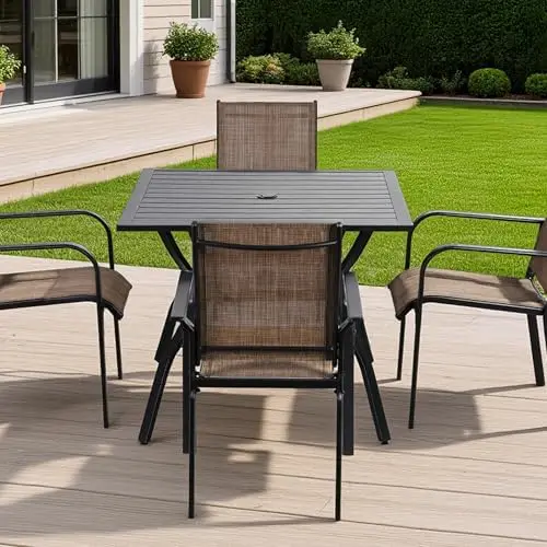 Outdoor Patio Dining Table for 4 People, 37