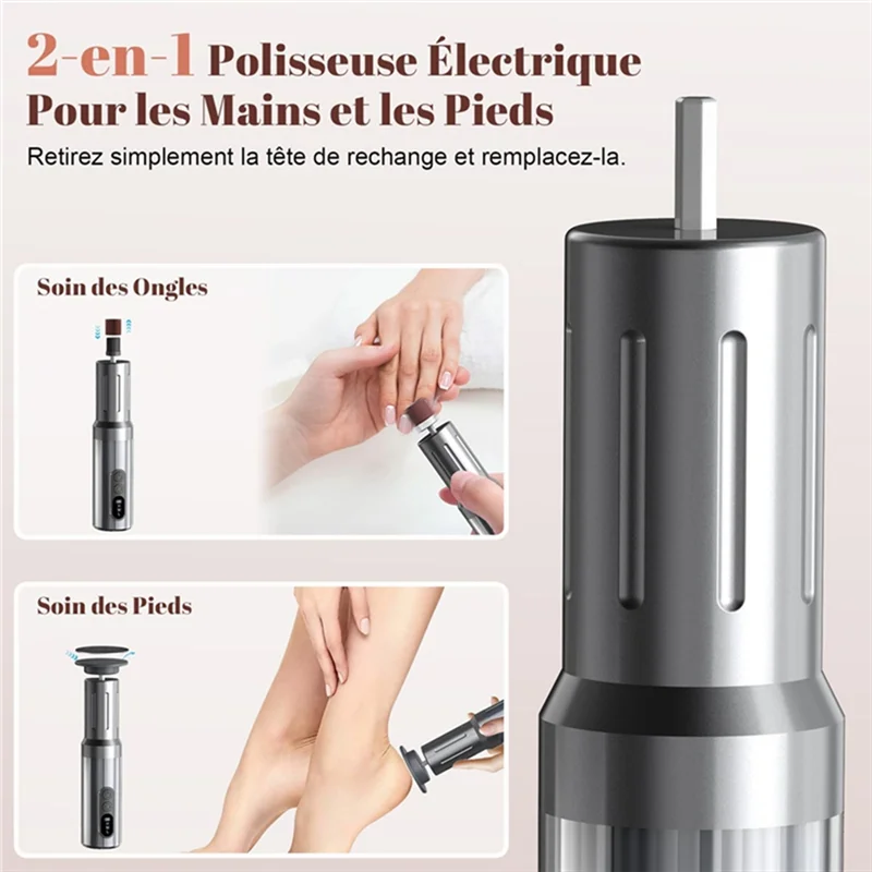 مزيل مسامير القدم الكهربائية اللاسلكي 6 سرعات Charing Dock Filer Kit للنساء والرجال