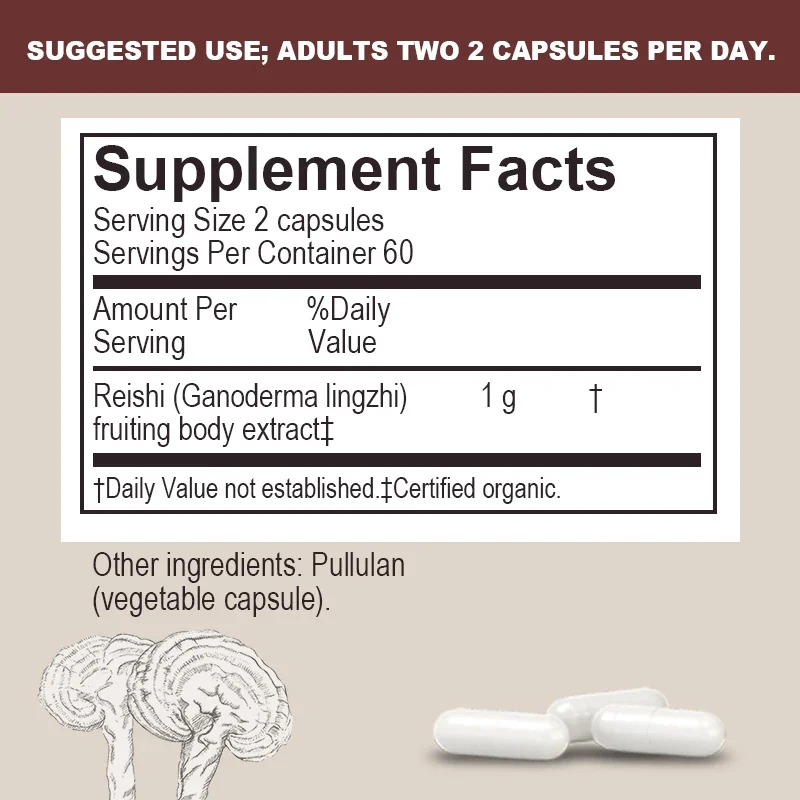 Ganoderma Lucidum Capsules - Restore The Body and Improve Sleep, Improve Cognitive Function