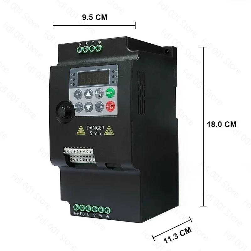 Single Phase 220V Three Phase 380V Inverter Motor Speed Governor for Water Pump Fan 0.75KW 1.5KW 2.2KW 5.5KW
