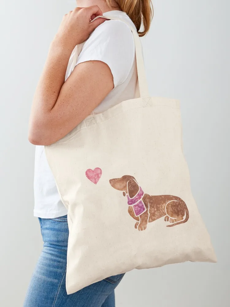 Watercolour Dachshund (smooth-haired) Tote Bag bags for women cute tote bag Women's handbag shoping bag