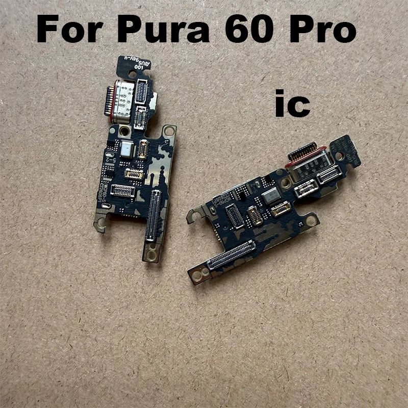 For Huawei Pura 60 Pro USB Charging Port Mic Microphone Dock Connector Board Flex Cable Repair Parts