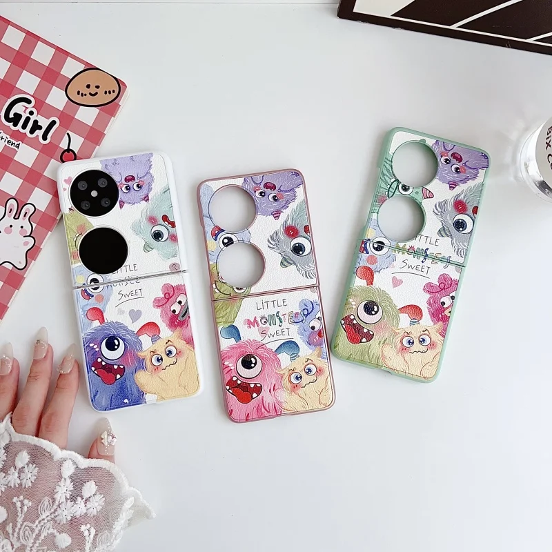

Phone Case for Huawei P50 pocket2 Fashion Monster Patterned Phone Case Huawei P50 pocket2