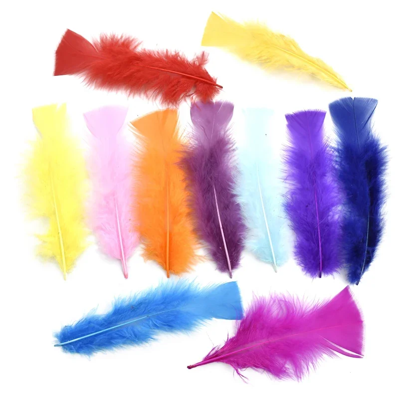 Truthahnfedern für Bastelarbeiten, 12–17 cm, 5–7 Zoll, für Traumfänger, zur Dekoration, zur Herstellung von Schmuck, für Handarbeiten, Nadelarbeiten, als dekoratives Zubehör. – Detail 1