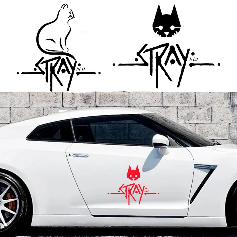

Creative Stray Video Game Cat Car Stickers Scratch-Proof Graphics Logo Vinyl Decals Laptop Windows Trunk Surfboard Car Styling