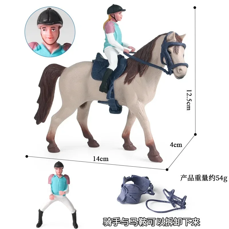 Farm Stable House Model Scene Action Figures Fence Horseman Farmer Poultry Horse Animals Figurine Cute Kids Toy Gift