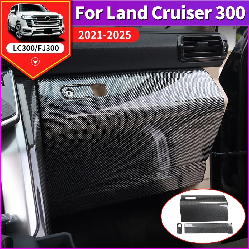 

For Toyota Land Cruiser LC300 J300 2021-2025 Co-Pilot Glove Box,Storage Box Cover Plate, Interior Upgrade Accessory ABS Material