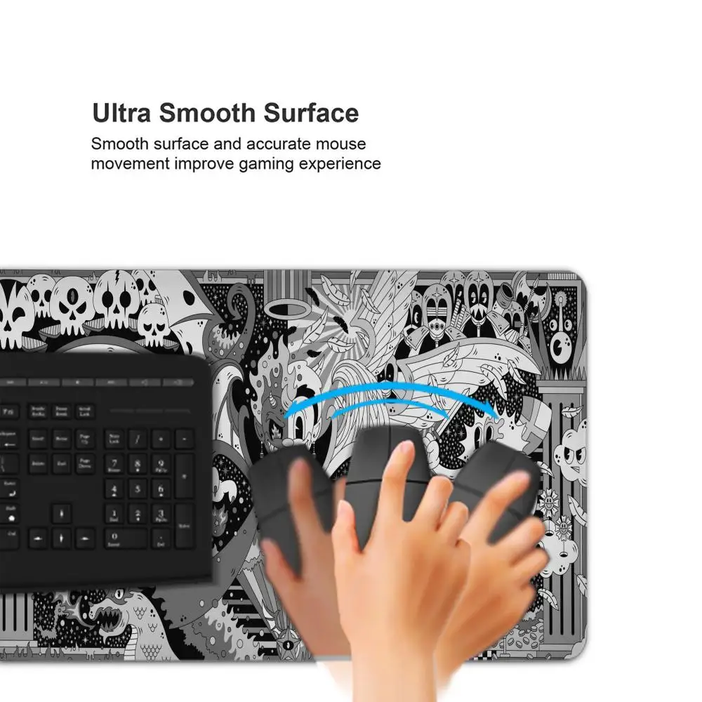 Rubberhose Mousepad Gamer Good Pc Cabinet and Evil Large Mouse Pad Speed Desk Accessories Keyboard Computer Table Mat Gaming Xxl