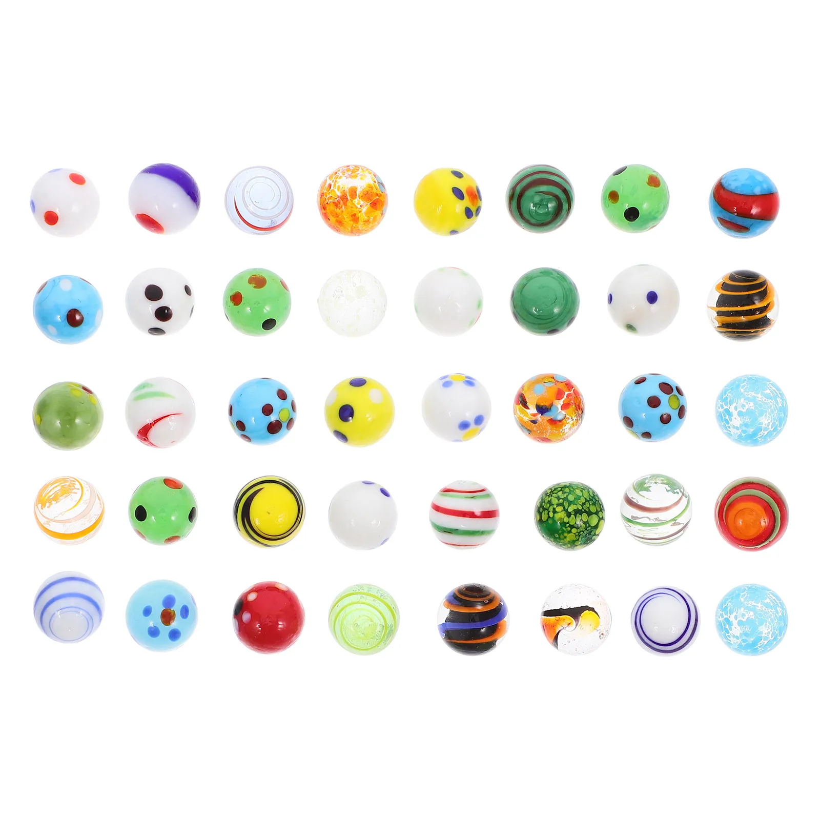 

38 Pcs Marbles Game Glass Beads Colorful Decorative Pebble Bulk Balls Colored for Board Games