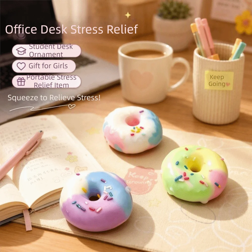 Crispy Crispy Donut Squishy Toy Chocolate Color Crunchy Crunchy Donut Squishy Toy Donut Shape Cute Crispy Donut Fidget Toy