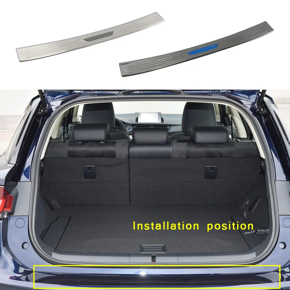 Sticks Back Rear Pedal Door Scuff Plate Frame Outside Threshold Trunk Parts For Lexus CT CT200h 2019 2020 2021 2022 2023 2024