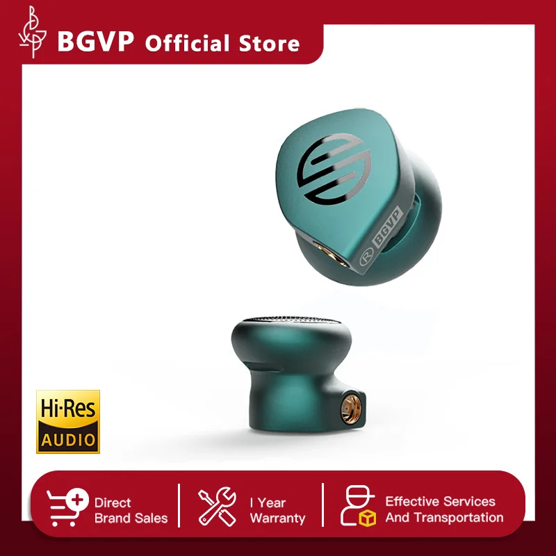 

BGVP DX6 Wired HiFi Bass Metal Flat Head Earplugs 14.2mm LCP Liquid Crystal Diaphragm 2.5/3.5/4.4mm Replaceable Plug With MMCX