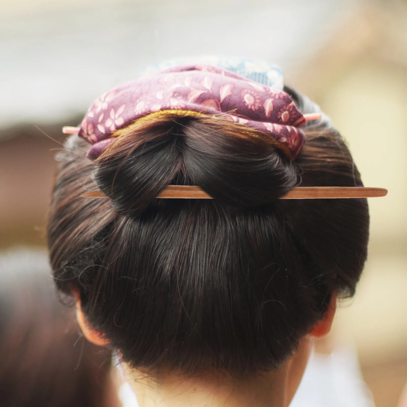 

Retro Ethnic Style Peach Wood Hairpins H made Hair Chopsticks for Bun Hairstyles Easy Styling Wedding Bridal Accessories Women