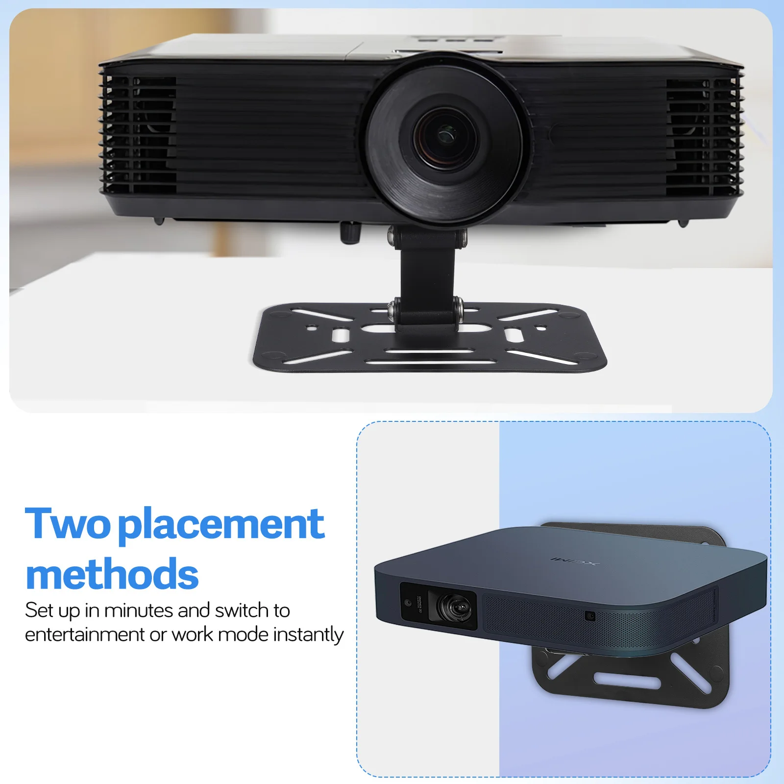 Подставка для проектора Компактная складная металлическая настольная подставка Регулируемый кронштейн для стабильной проекции Портативная настольная подставка для проектора Стойка