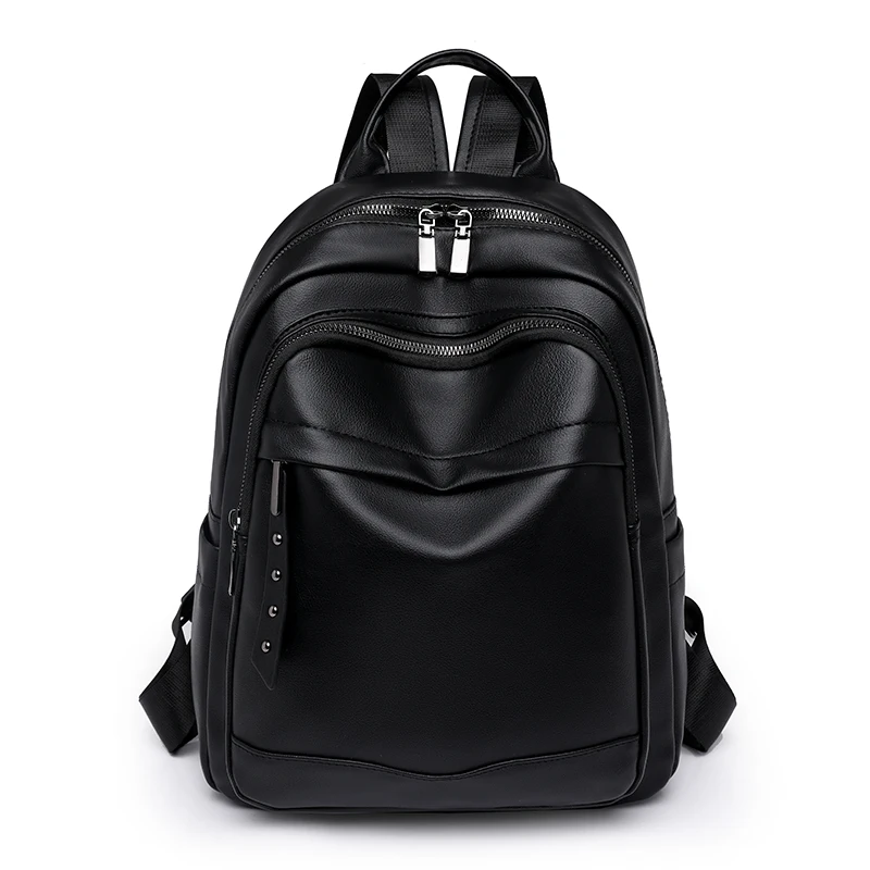 Casual Women Leather Backpack Designer Shoulder Bags For Women 2023 Back Pack School Bags For Teenage Girls Sac Mochila Feminina