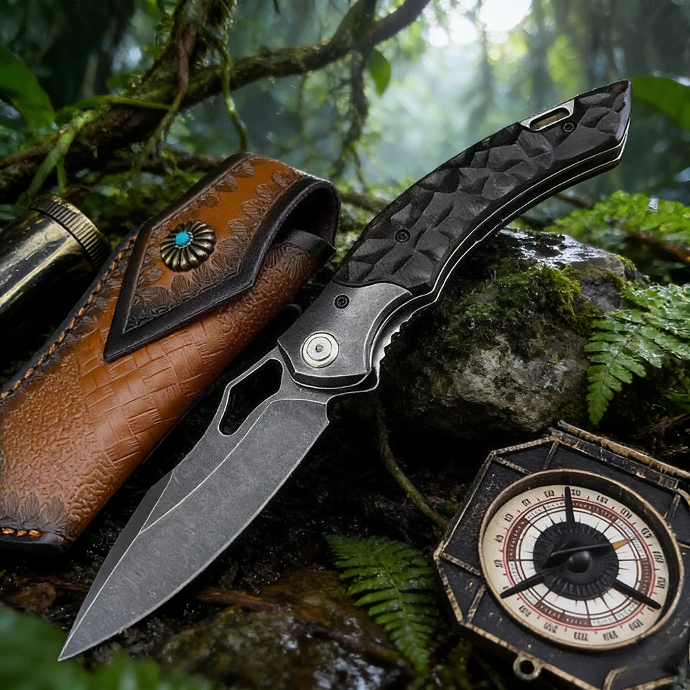 

Лезвие D2, высокая твердость, уличный складной нож, предметы первой необходимости для кемпинга, деревянная ручка, подходит для пеших прогулок, рыбалки, альпинизма, охоты