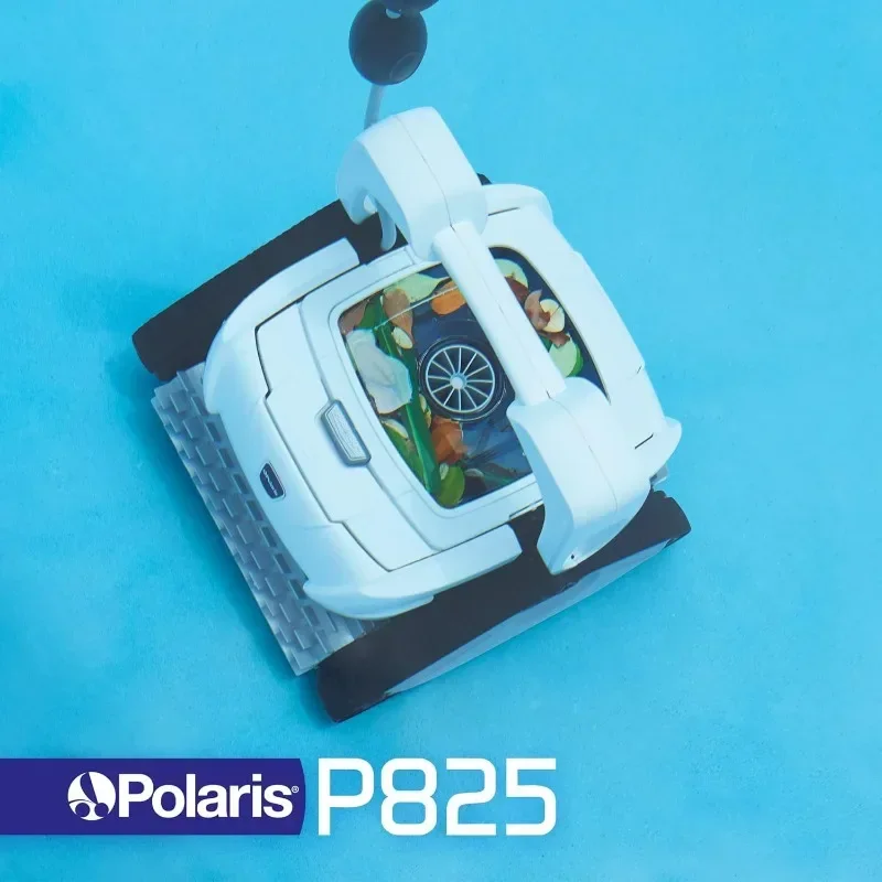 Polaris P825 Sport Robotic Pool Cleaner, Automatic Vacuum for InGround Pools up to 40ft, Wall Climbing Vac w/ Strong Suction