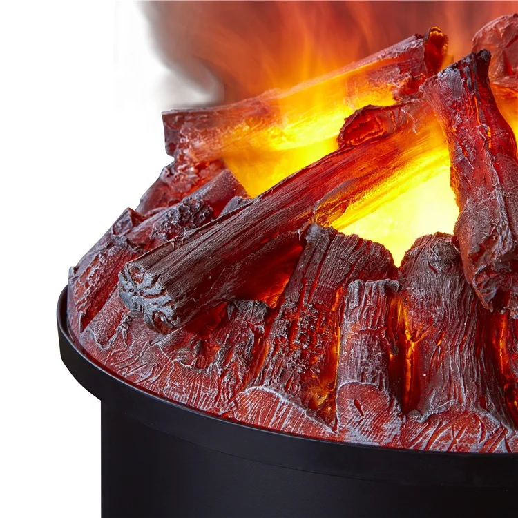 Led Fog Bulbs Steam Round Humidifier 3d Atomization Steam Electric Water Vapour Fireplace