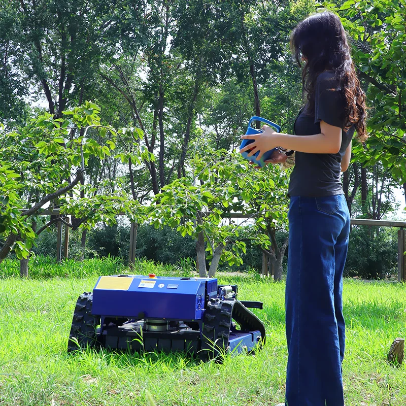 Customized CE EPA small tracked Zero Turn remote control lawn mower for all terrain remote control lifting LONCIN 224CC