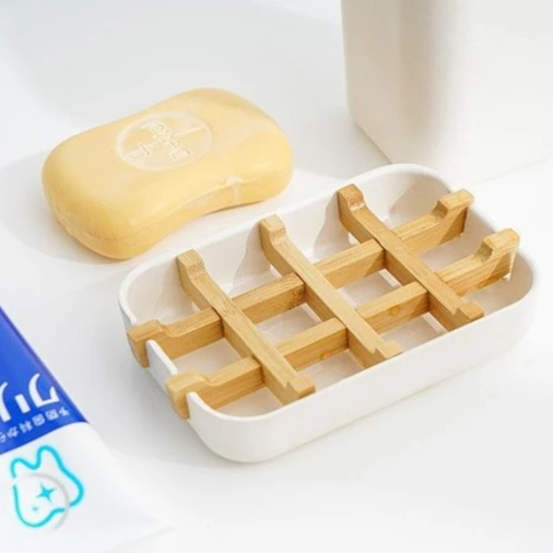 

Бамбуковое мыло Бамбуковая экологически чистая портативная мыльница с деревянным держателем ручной работы и подносом для хранения инструментов в ванной комнате