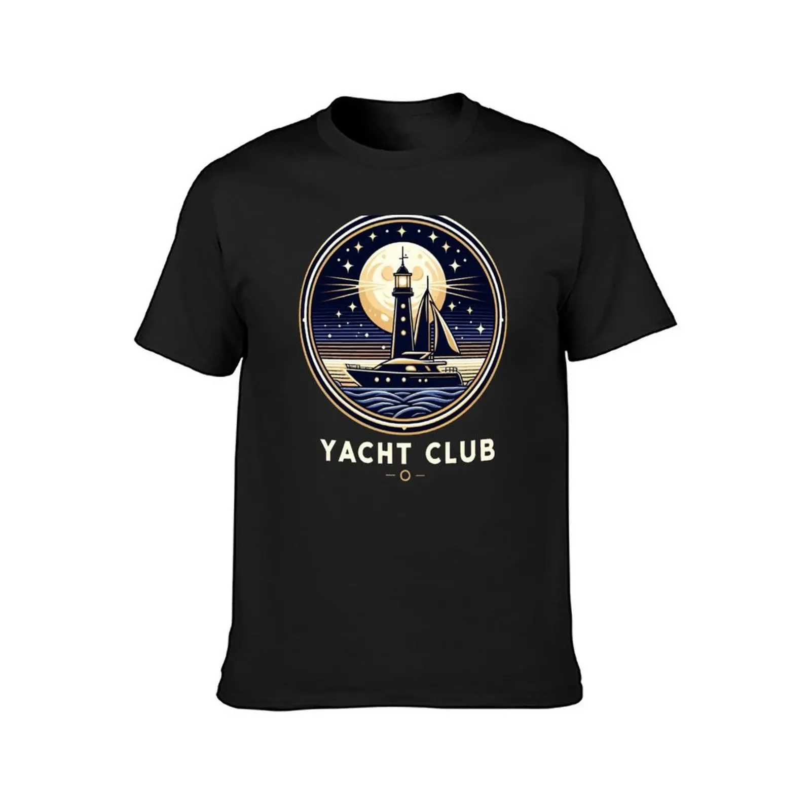 Yacht Club design T-Shirt customs blacks summer top t shirt men